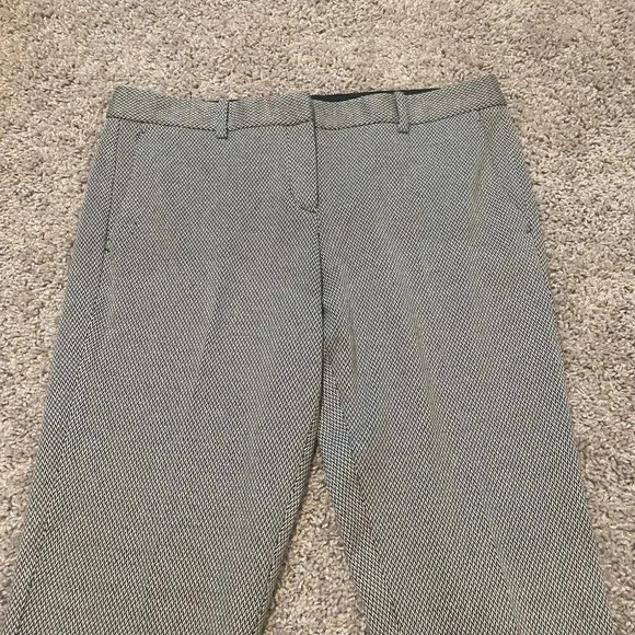 Theory Treeca Pants Trousers Womens Size 10 Black and White Houndstooth - Picture 6 of 9